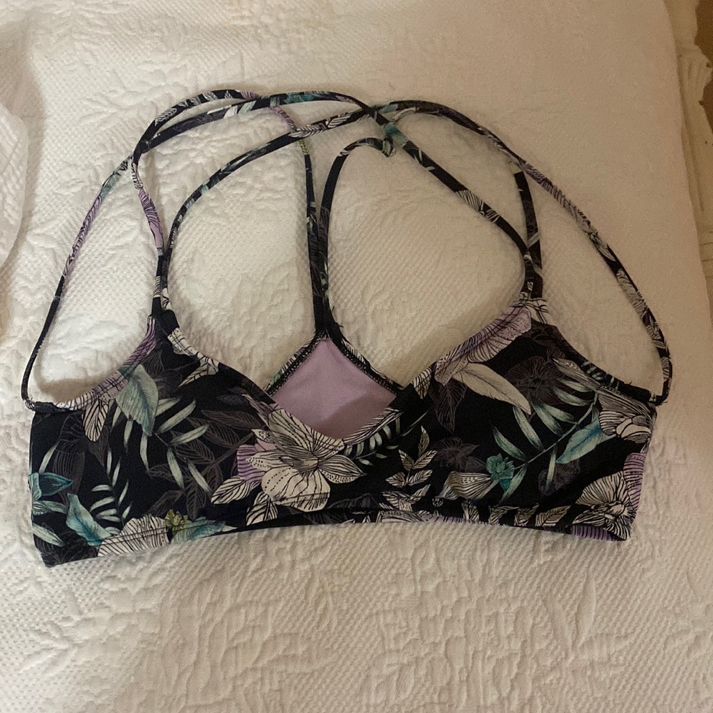 Black and purple bikini top from the bikini lab